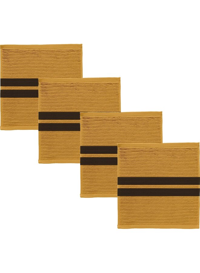 Vaatdoek Baxter Geel - Set Van 4 - Katoen