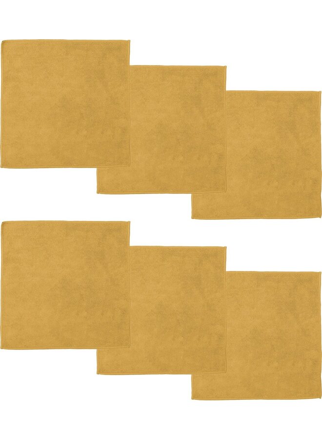 DDDDD Vaatdoek Billie Geel - Set Van 6 - Polyester