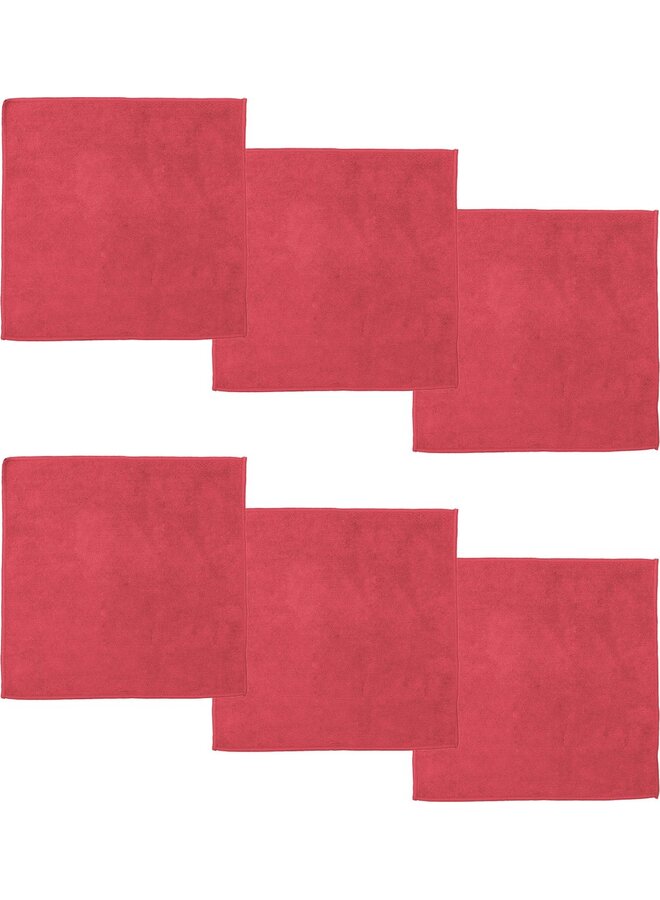 DDDDD Vaatdoek Billie Rood - Set Van 6 - Polyester