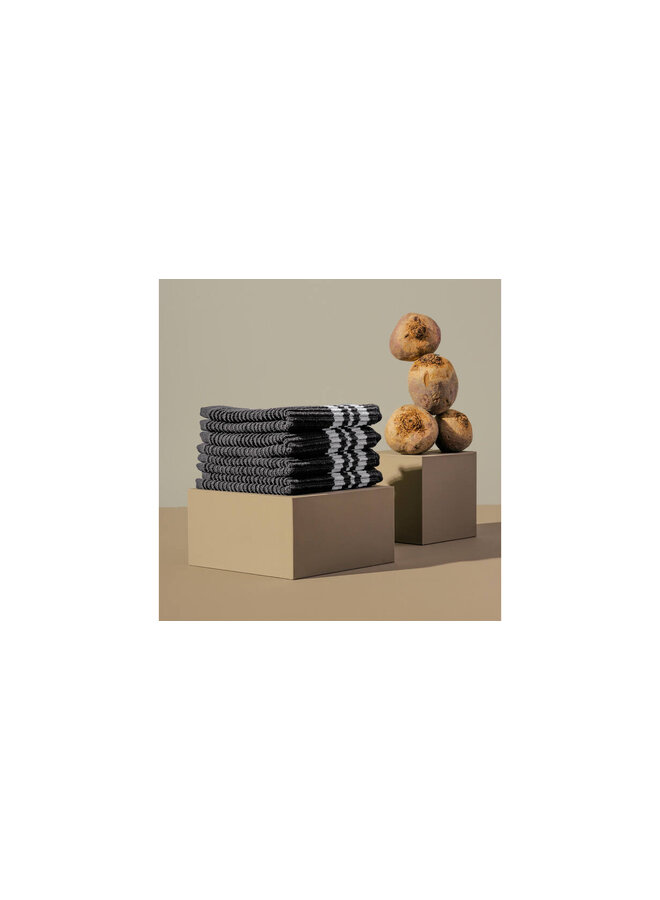DDDDD Vaatdoek Provence Zwart - Set Van 4 - Katoen