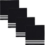 DDDDD Vaatdoek Provence Zwart - Set Van 4 - Katoen