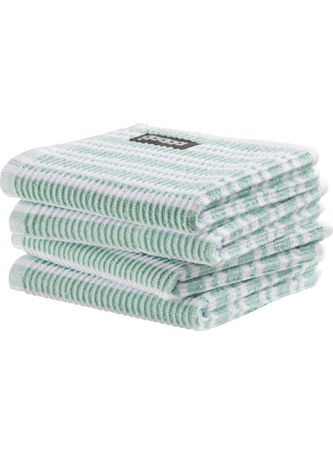 DDDDD Vaatdoek Stripe Pastel Groen - Set Van 4 - Katoen