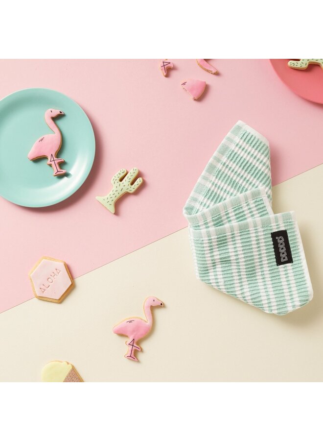 DDDDD Vaatdoek Stripe Pastel Groen - Set Van 4 - Katoen