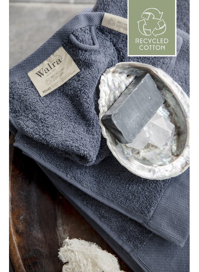Walra Badtextiel Remade Cotton Blauw - Gerecyled Katoen