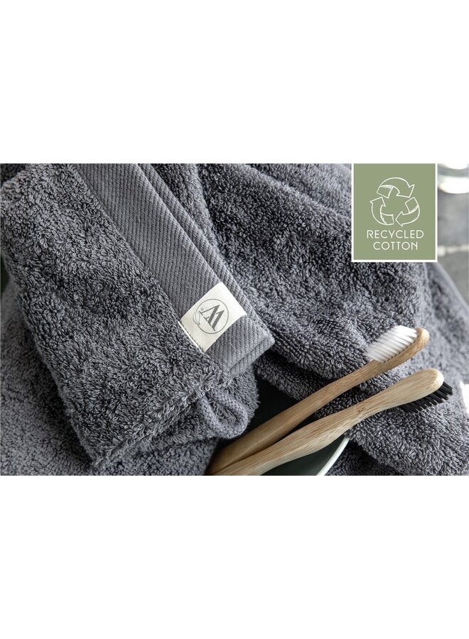 Walra Badtextiel Remade Cotton Antraciet - Gerecyled Katoen