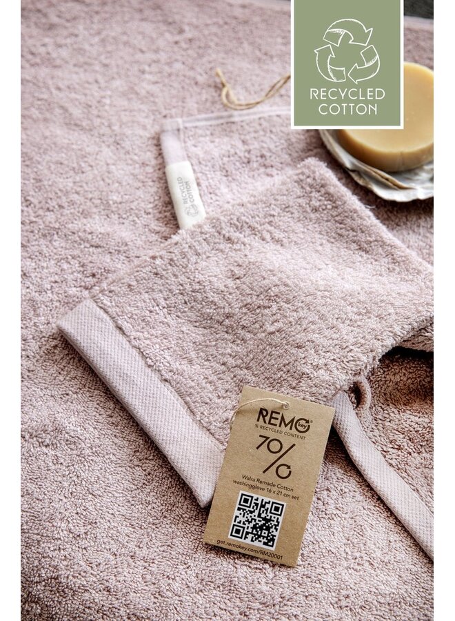 Walra Badtextiel Remade Cotton Poeder Roze - Gerecyled Katoen