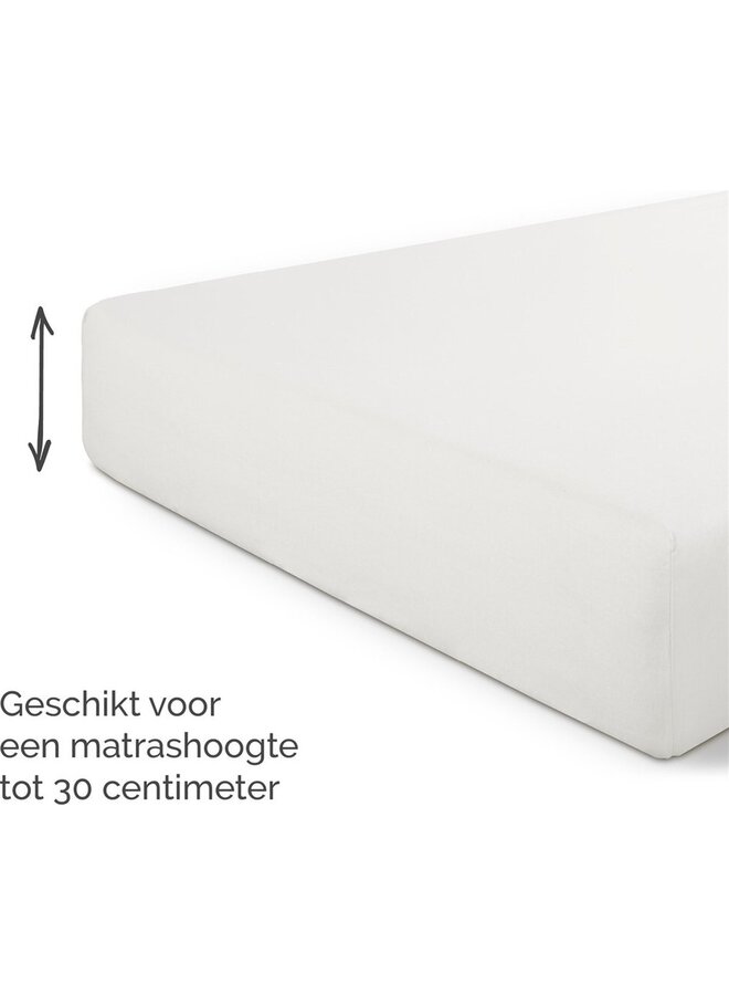 Byrklund Hoeslaken Bed Basics Creme - Katoen