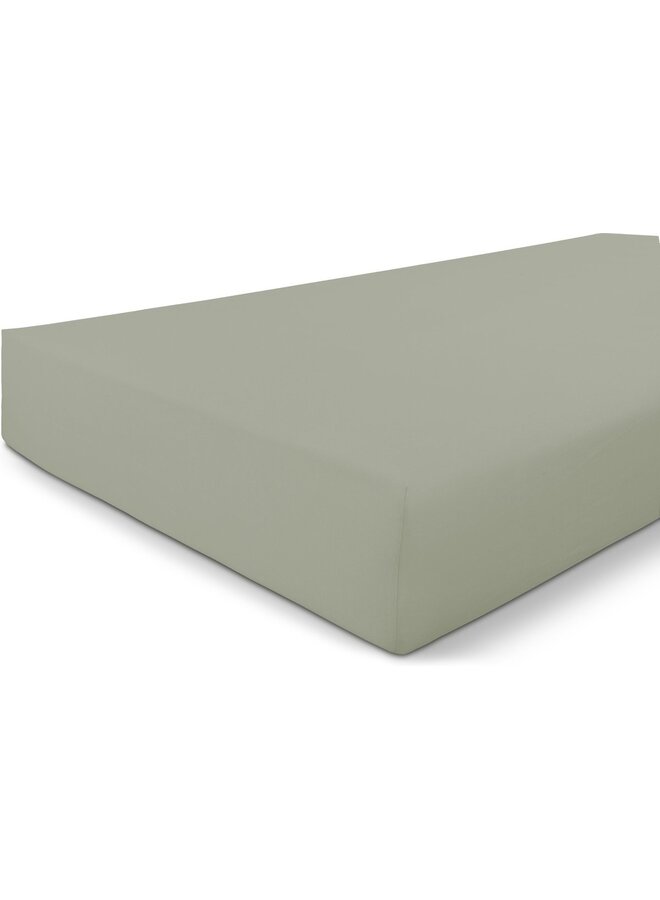 Hoeslaken Bed Basics Grijsgroen - Jersey