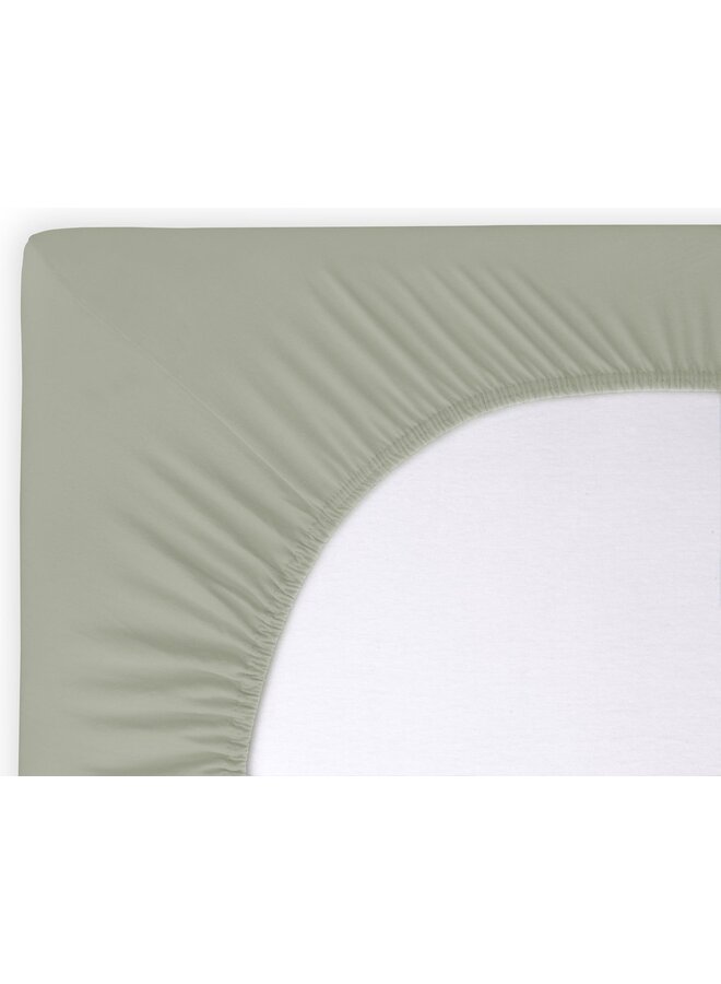 Byrklund Hoeslaken Bed Basics Grijsgroen - Jersey