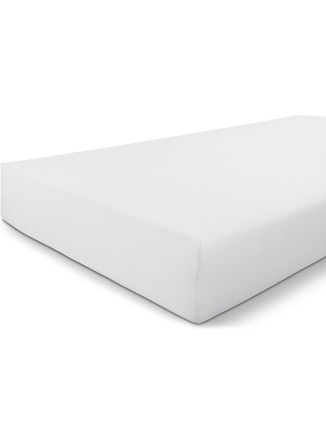 Hoeslaken Bed Basics Wit - Jersey