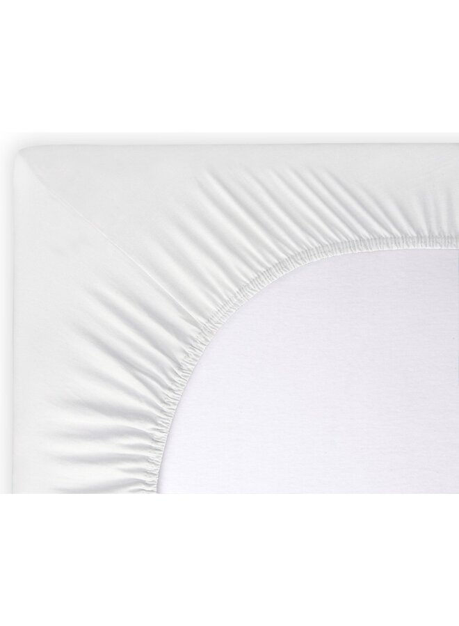 Byrklund Hoeslaken Bed Basics Wit  - Jersey