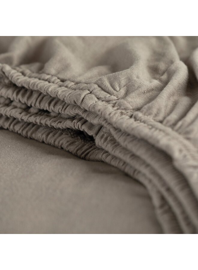 Cinderella Hoeslaken Taupe - Dubbel Jersey