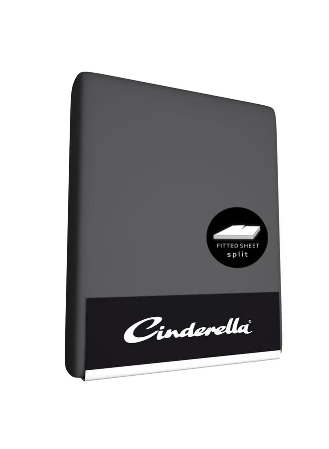 Cinderella Hoeslaken Splittopper Antraciet - Dubbel Jersey
