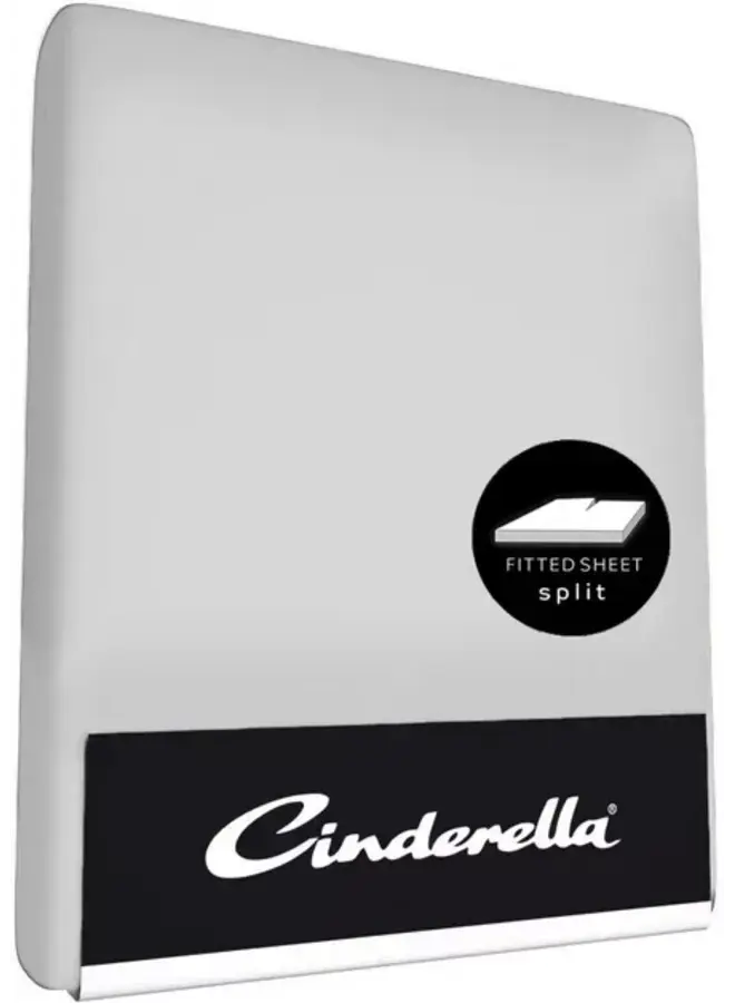 Cinderella Hoeslaken Splittopper Lichtgrijs - Dubbel Jersey