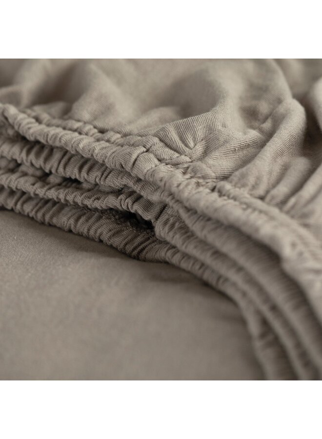 Cinderella Hoeslaken Splittopper Taupe - Dubbel Jersey