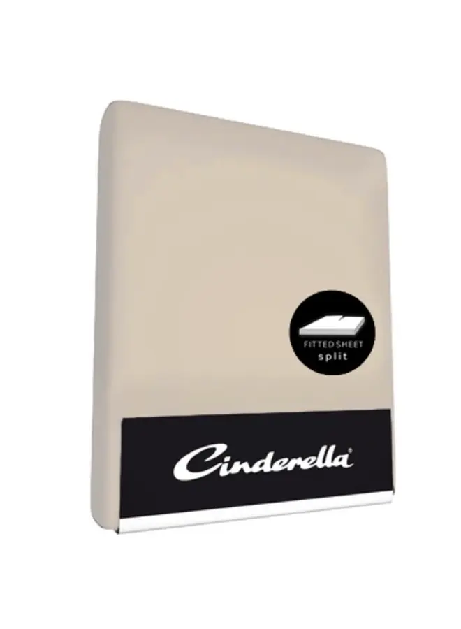 Cinderella Hoeslaken Splittopper Taupe - Dubbel Jersey