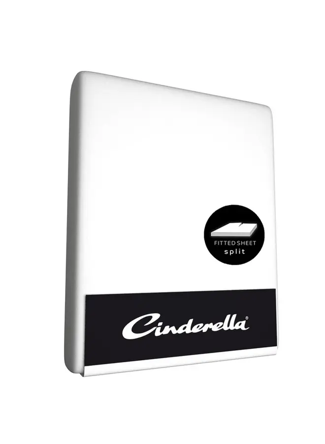 Cinderella Hoeslaken Splittopper Wit - Dubbel Jersey