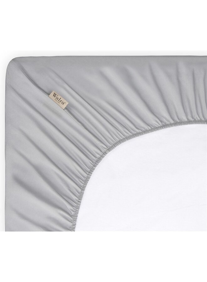 Walra Hoeslaken Crispy Cotton Grijs  - Katoen