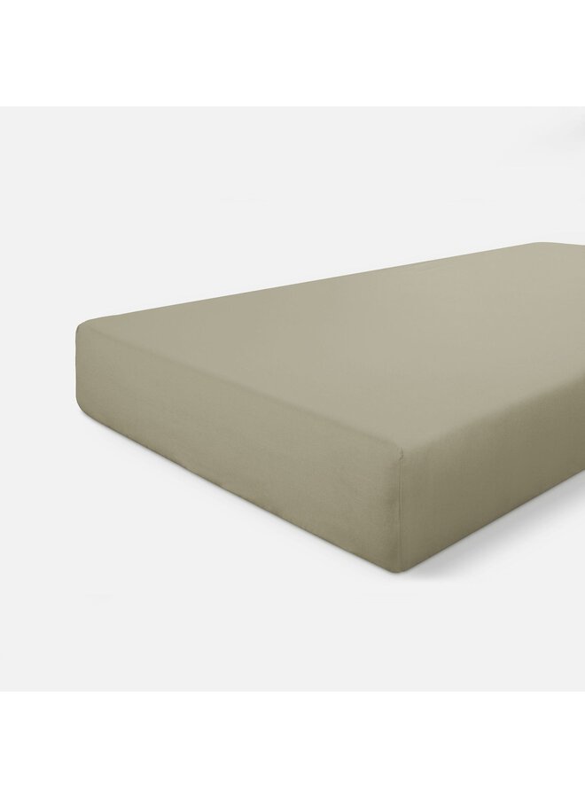 Hoeslaken Crispy Cotton Groen  - Katoen