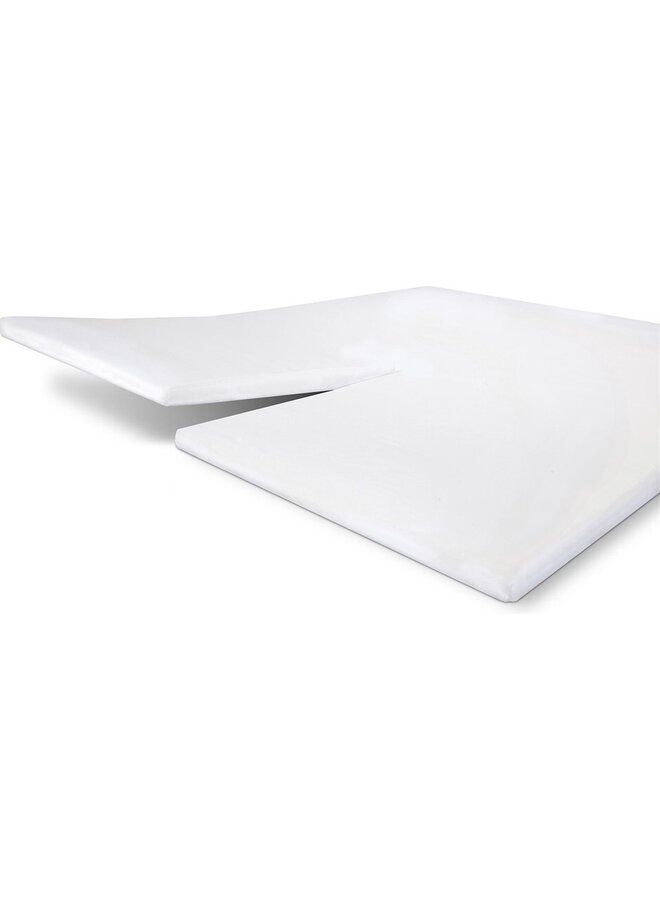 Hoeslaken Splittopper Stretch Wit  - Jersey