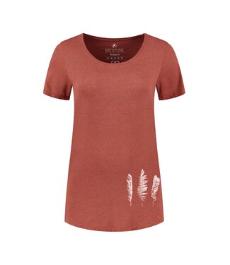 Denimcel Feathers Tshirt - Rust