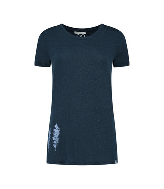Denimcel Melange Feathers T-shirt - Dress Blue