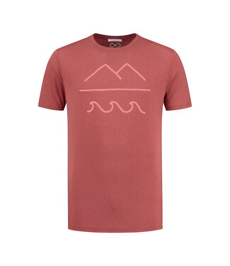 Denimcel Melange Ocean Peak T-shirt - Rust