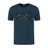 Denimcel Melange Waves T-shirt - Dress Blue Denimcel Melange Waves T-shirt - Dress Blue