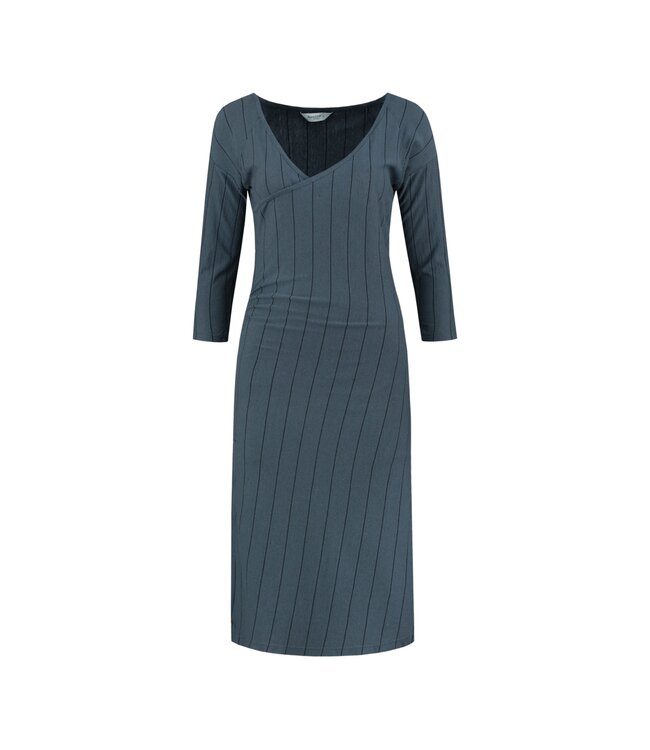 Denimcel Stripe Wrap Dress