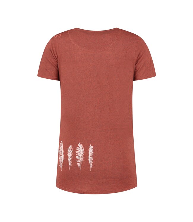 Denimcel Feathers Tshirt - Rust