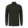 Essential Halfzip Sweater - Deep Green Melange Essential Halfzip Sweater - Deep Green Melange