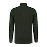 Essential Halfzip Sweater - Deep Green Melange Essential Halfzip Sweater - Deep Green Melange