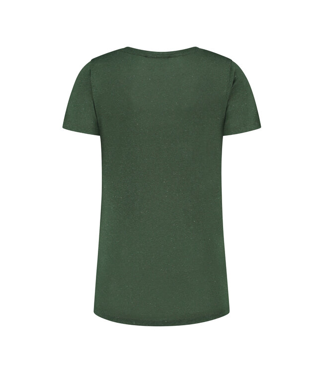 Denimcel Melange Reed T-shirt - Deep Forest