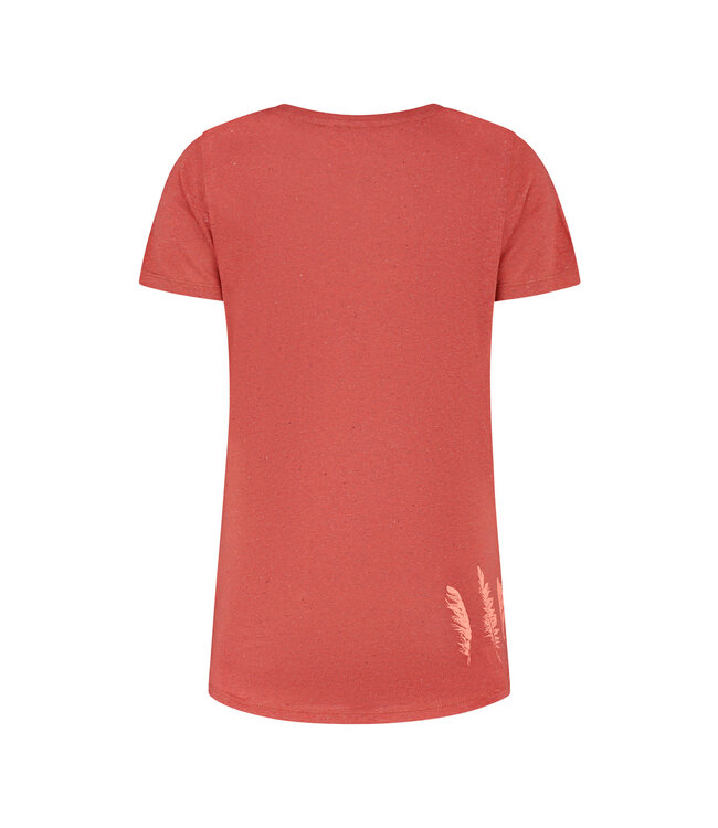 Denimcel Melange Feathers T-shirt - Rust