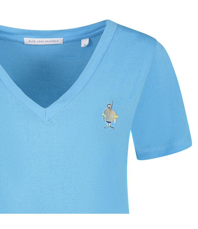 Relinnen Let's Dive T-shirt - Cyan Blue