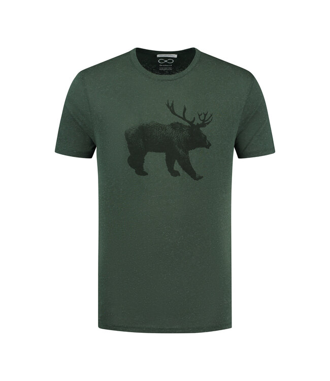 Denimcel Melange Beer T-shirt - Deep Forest