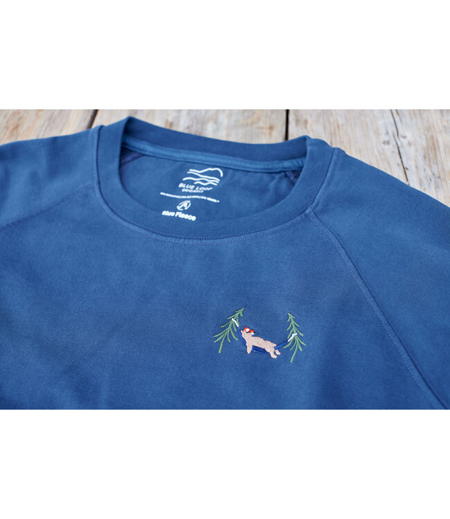 Blue Fleece Bear Sweater - Dress Blue