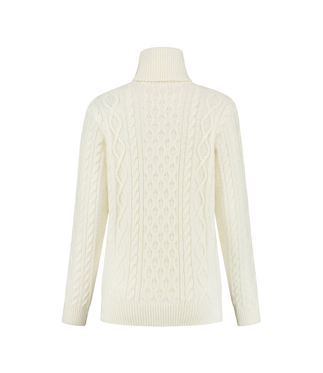 Essential Cable Sweater - White