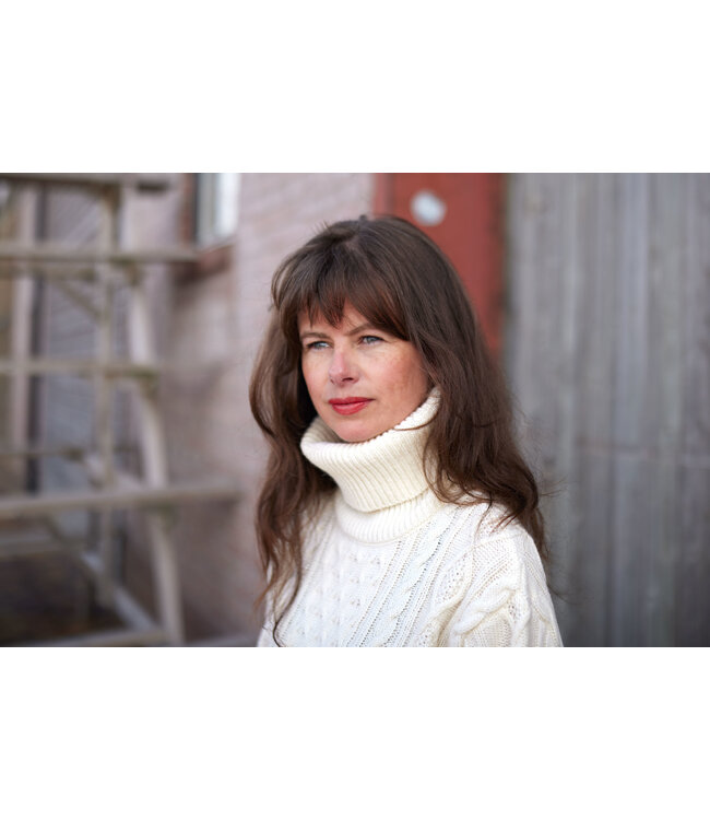 Essential Cable Sweater - White