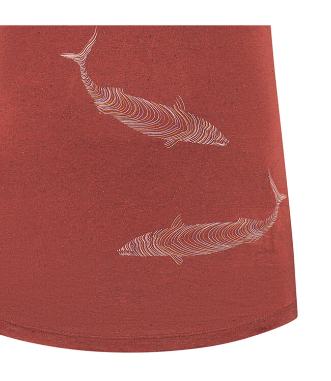 Denimcel Swimming Fish T-shirt - Rust