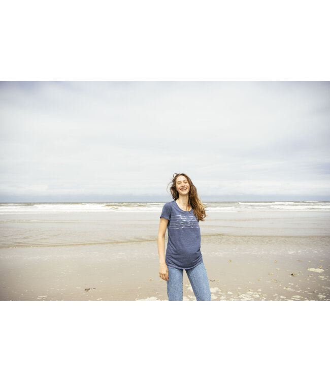 Denimcel Melange Bottle Stream T-shirt - Indigo