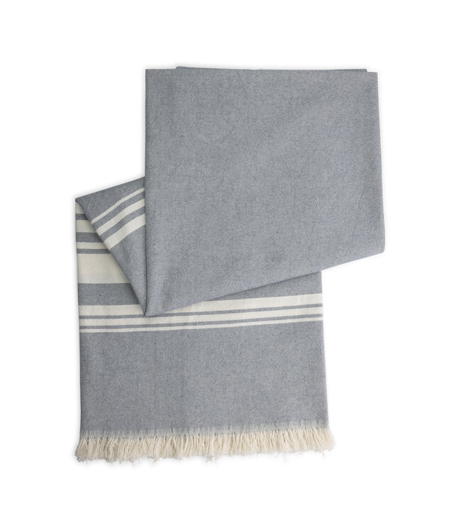 Beach Towel - White/Blue