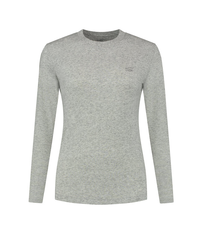 Woolcel Logo Lines Longsleeve - Grey Melange