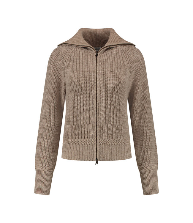 Essential Nautic Cardigan - Mid Beige