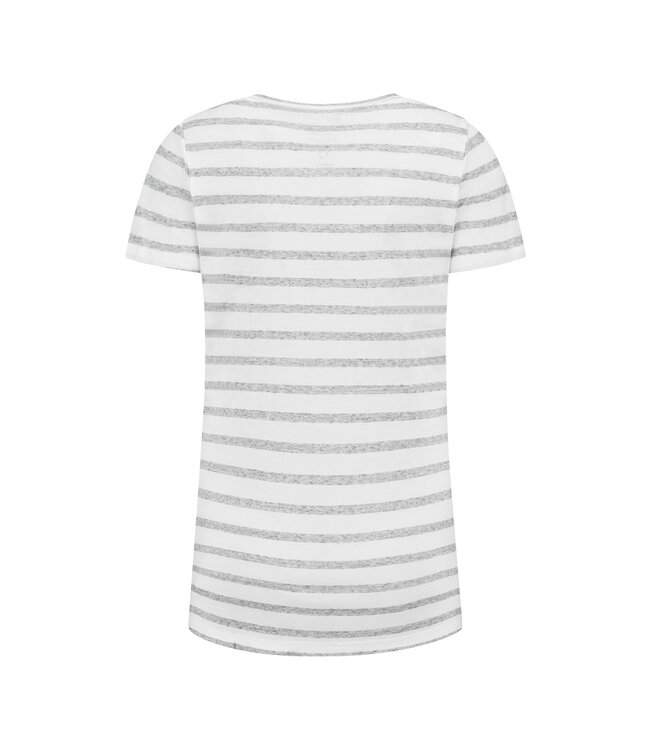 Denimcel Stripe T-shirt - White/Light Blue