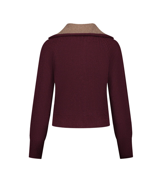 Essential Nautic Cardigan - Wine