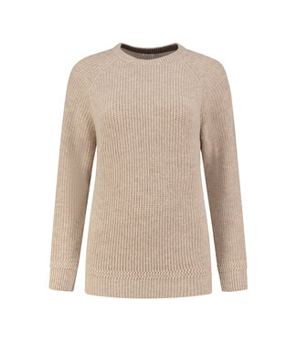 Essential Crewe Sweater - Light Beige