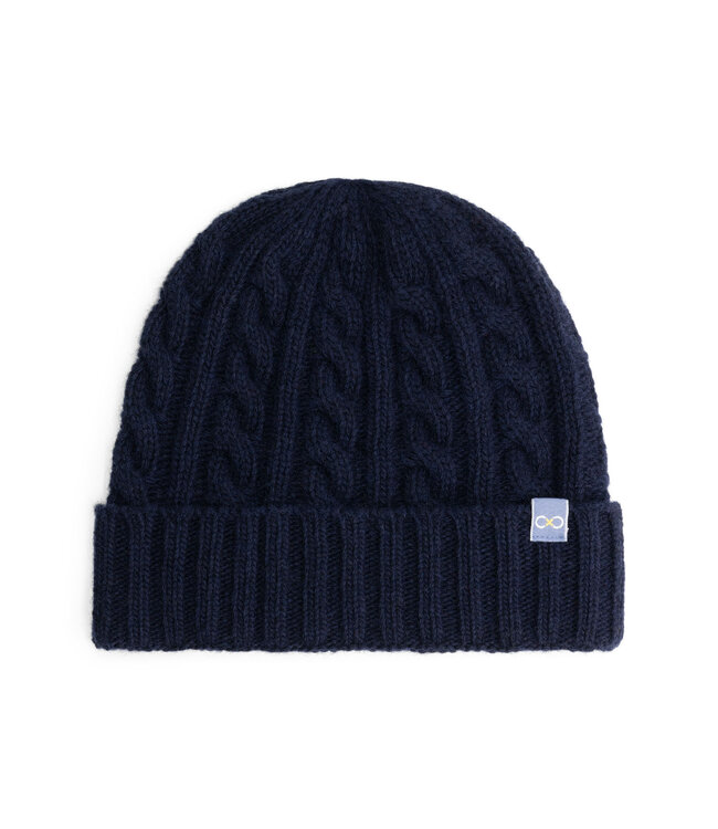 Cable Beanie - Navy