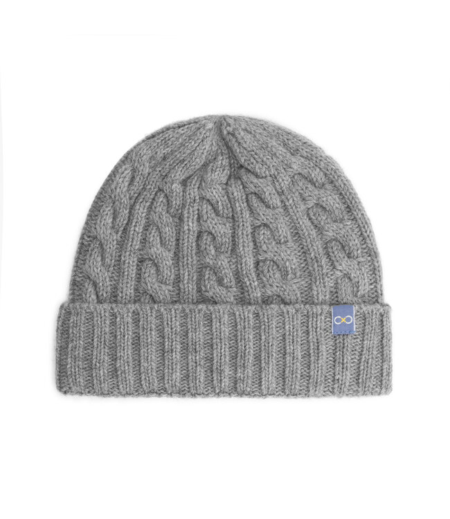 Cable Beanie - Light Grey