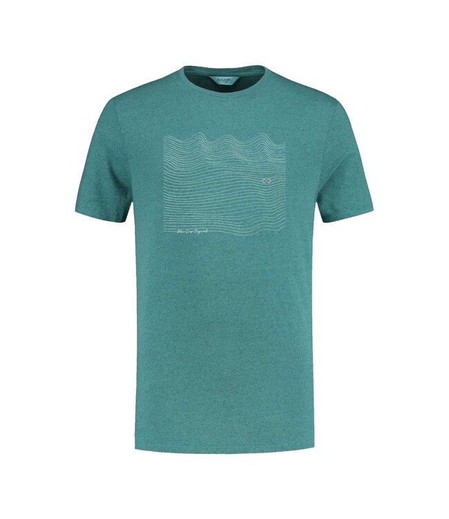 Denimcel Stripe Waves T-shirt - Smaragd